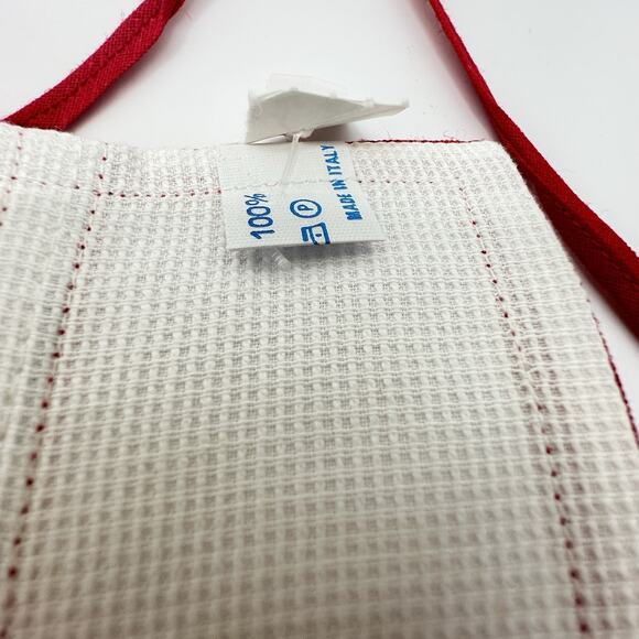 New Baby Bib Embroidered “Il mio primo Natale!” My First Christmas Made in Italy - Picture 6 of 6